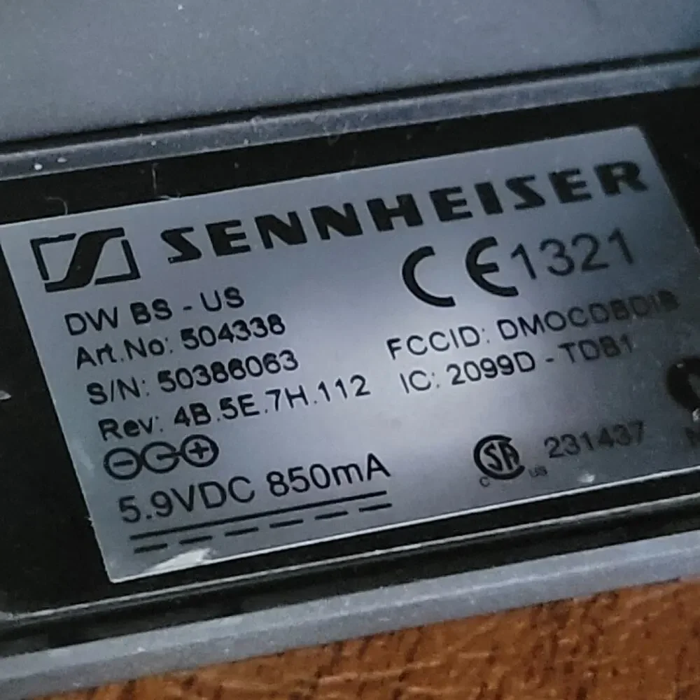 Sennheiser DW BS-US Pro 2 Charging Base with Power Adapter